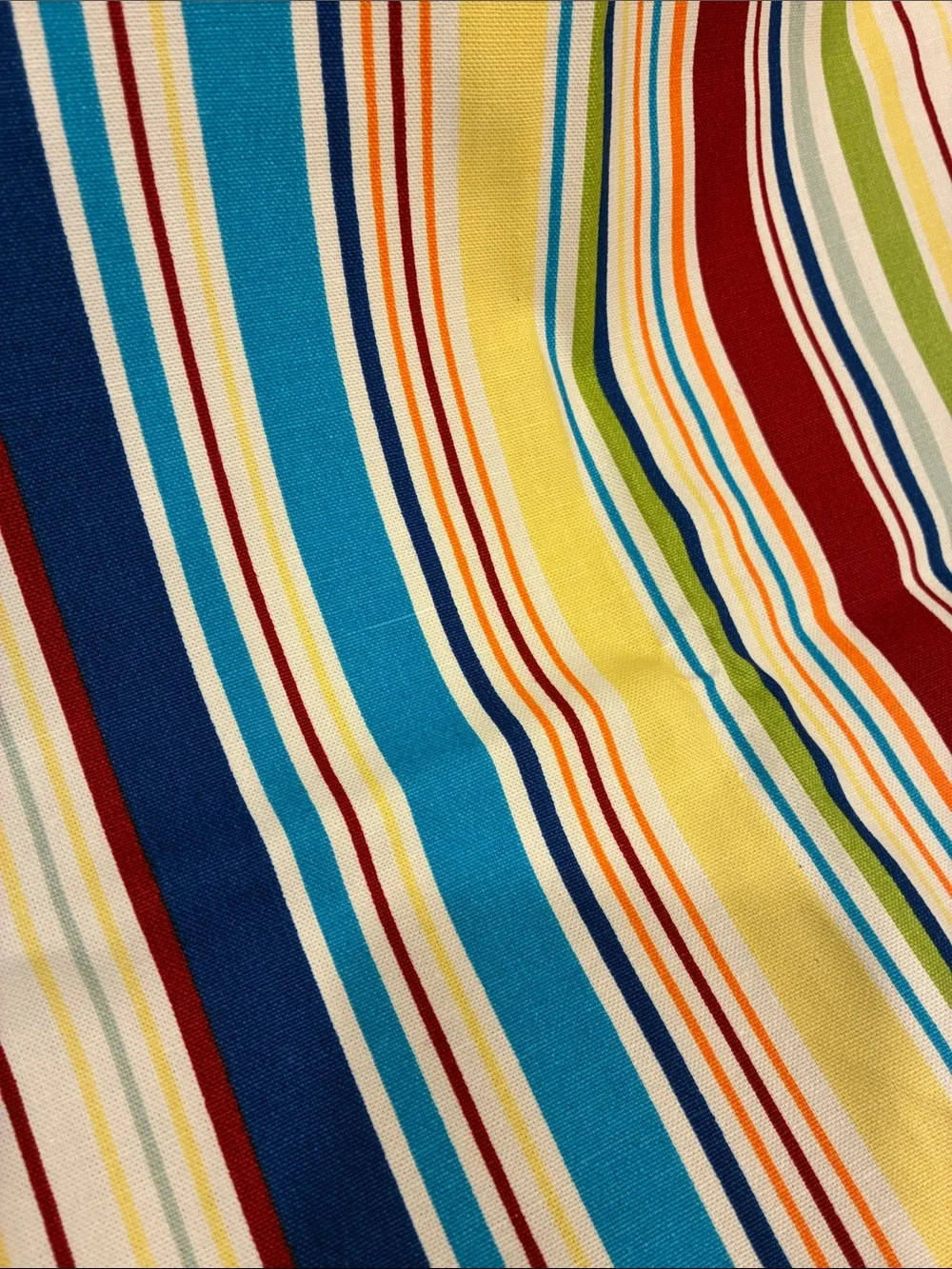 Longaberger Sunny Day Stripe Napkins Blue Yellow WITH IMPERFECTIONS SMELLS MUSTY